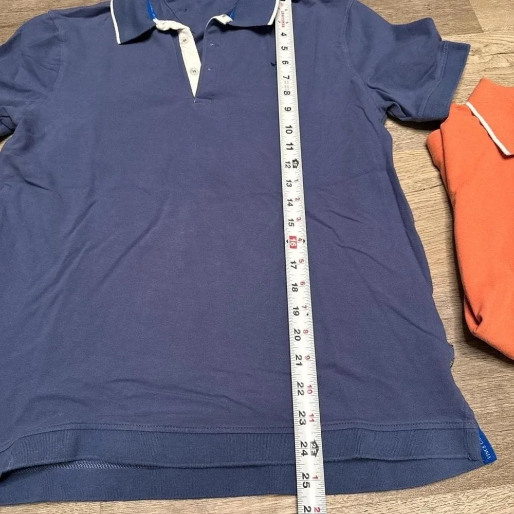 2‎ Vince Camuto Navy and orange polo shirts #poloshirts set of two Size Medium